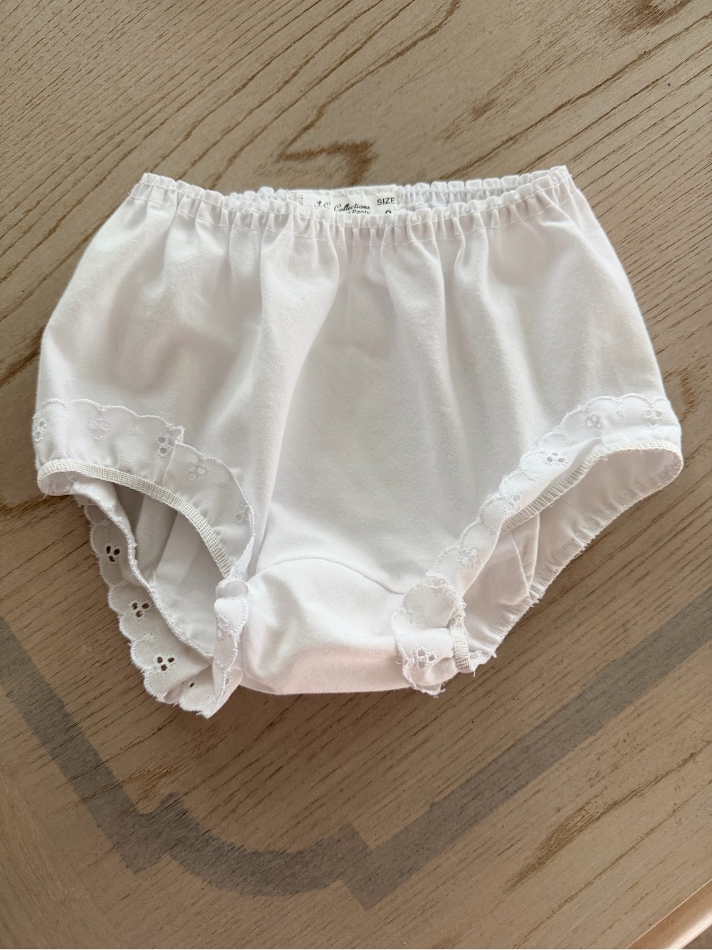 Children's White Cotton Eyelet Bloomers